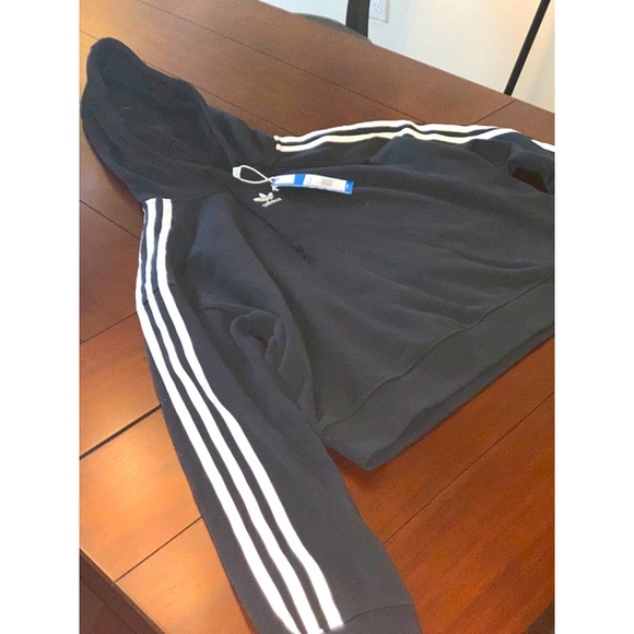 Brand new adidas cropped hoodie in black - Picture 2 of 4